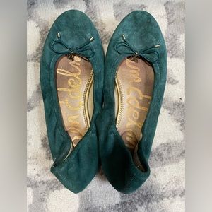 Sam edelman Felicia ballet flat - green suede
